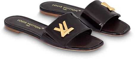 Lookbook LOUIS VUITTON Shake 時尚露趾 一字拖鞋 女款 黑金色
