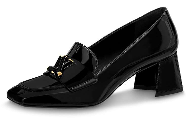 (Women) Louis Vuitton Shake 'Black Patent Block Heel' 1ABTKQ