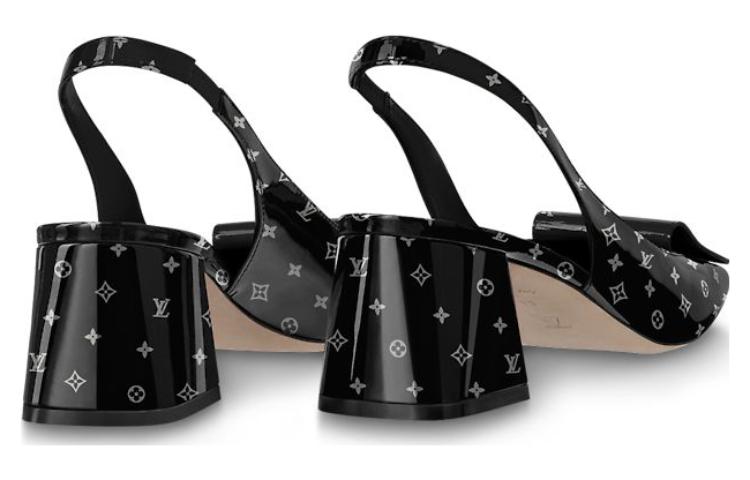 Shop (W) Louis Vuitton Shake 'Sepatu Hitam Block Heel Kenyamanan'. 1ABIKG