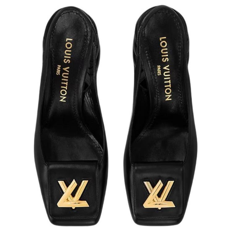 Shop (W) Louis Vuitton Shake ''Bout Noir à Talon Carré'' 1ACB32