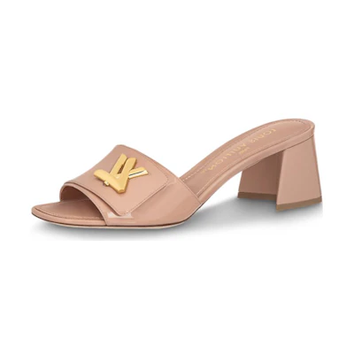 (W) LV Shake 'Brown Leather Slides'