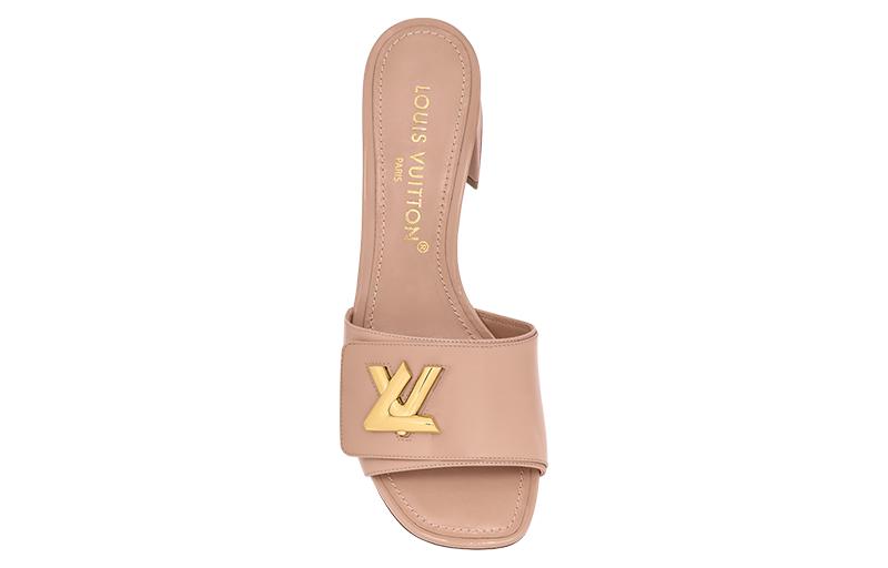 Shop (Women) Louis Vuitton Shake 'Brown Leather Slides' 1ABID2