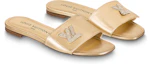 Lookbook (Women) Louis Vuitton Shake 'Gold Leather Peep Toe Slide' 1AB2R7