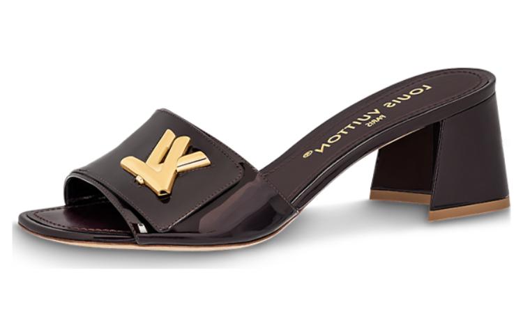 Buy (W) Louis Vuitton Shake ''Leder Komfort Mode Peep-Toe Slide'' Schwarz 1ABIDW