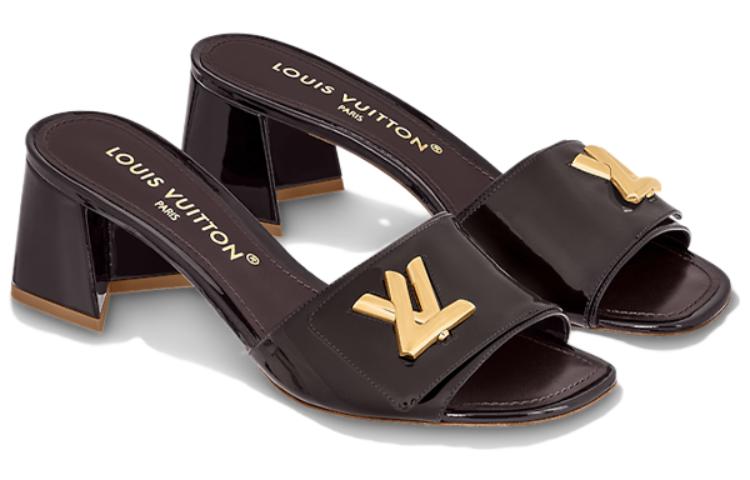 Lookbook (W) Louis Vuitton Shake ''Leder Komfort Mode Peep-Toe Slide'' Schwarz 1ABIDW