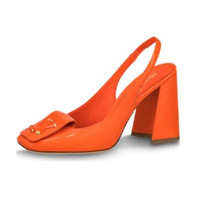 (W) LV Shake 'Orange Leather High-Heel'