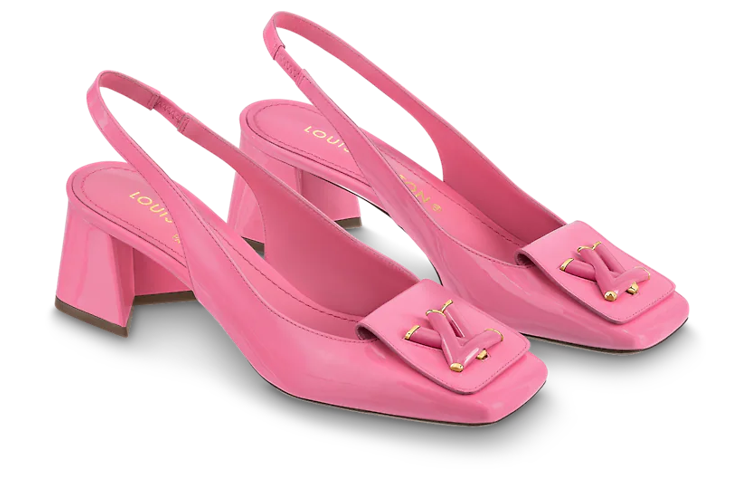 Order LOUIS VUITTON 震動 漆皮 套穿 粗跟 高跟鞋 女款 粉紅色