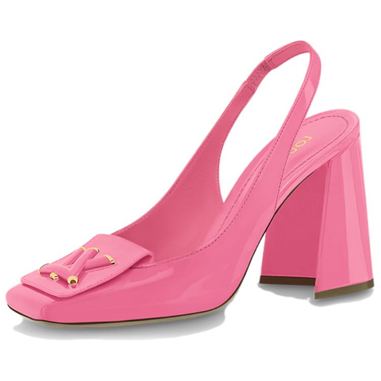 (Women) Louis Vuitton Shake 'Pink Buckle Block Heel' 1AB0BQ