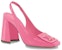 (W) Louis Vuitton Shake 'Pink Buckle Block Heel' Tumit Tinggi Blok Merah Jambu. 1AB0BQ