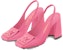 (W) Louis Vuitton Shake 'Pink Buckle Block Heel' Tumit Tinggi Blok Merah Jambu. 1AB0BQ