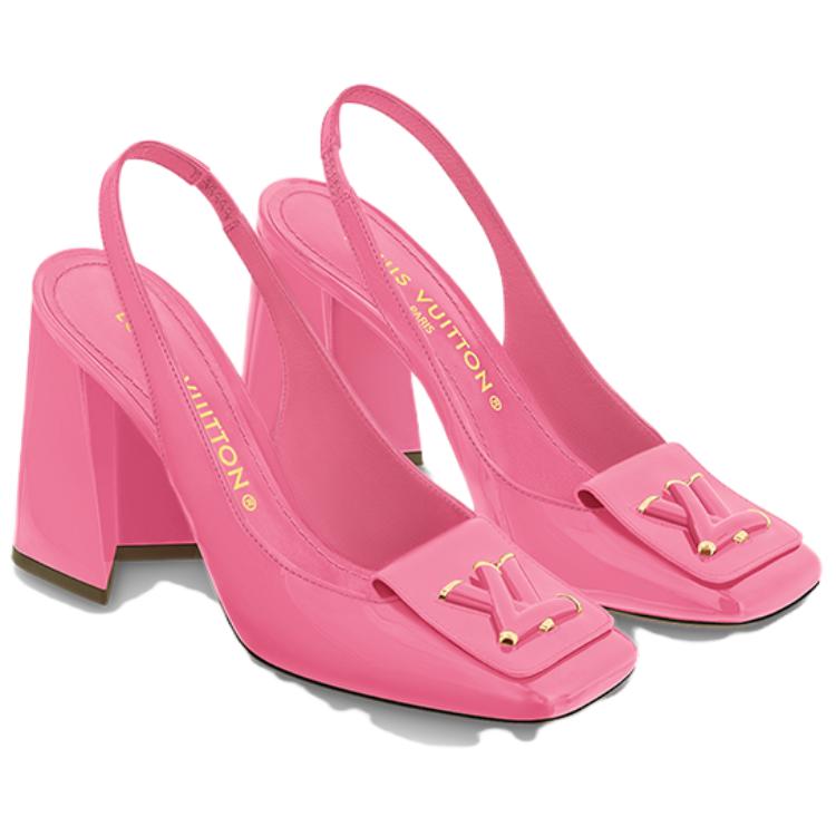 Shop (W) 루이비통 핑크 버클 블록힐 (or) LV 핑크 버클 블록힐 1AB0BQ