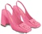 (W) Louis Vuitton Shake 'Pink Buckle Block Heel' Tumit Tinggi Blok Merah Jambu. 1AB0BQ