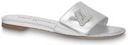 Order (W) Louis Vuitton Shake 'Silver Fashion Peep-Toe Slide' Perak Kasut Sandal Terbuka 1AB2QQ