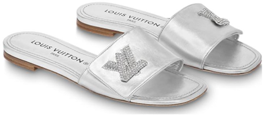 (Women) Louis Vuitton Shake 'Silver Fashion Peep-Toe Slide' 1AB2QQ Lookbook (Women) Louis Vuitton Shake 'Silver Fashion Peep-Toe Slide' 1AB2QQ