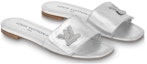 Lookbook (W) Louis Vuitton Shake 'Silver Fashion Peep-Toe Slide' Perak Kasut Sandal Terbuka 1AB2QQ
