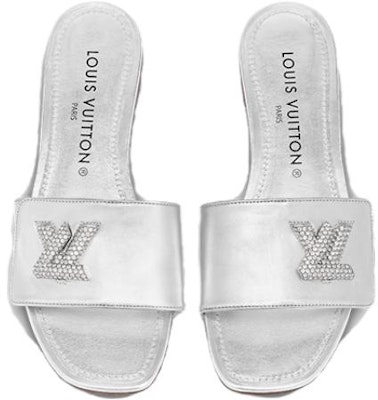 (Women) Louis Vuitton Shake 'Silver Fashion Peep-Toe Slide' 1AB2QQ Shop (Women) Louis Vuitton Shake 'Silver Fashion Peep-Toe Slide' 1AB2QQ