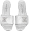 Shop (W) Louis Vuitton Shake 'Silver Fashion Peep-Toe Slide' Perak Kasut Sandal Terbuka 1AB2QQ