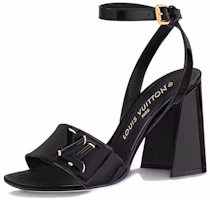 (Women) Louis Vuitton Shake 'Smooth Patent Gold Buckle Black' Sandal 1AB2MQ (Women) Louis Vuitton Shake 'Smooth Patent Gold Buckle Black' Sandal 1AB2MQ