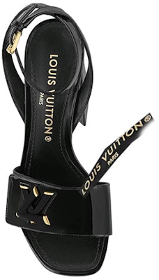 (Women) Louis Vuitton Shake 'Smooth Patent Gold Buckle Black' Sandal 1AB2MQ Lookbook (Women) Louis Vuitton Shake 'Smooth Patent Gold Buckle Black' Sandal 1AB2MQ