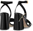 Shop (W) Louis Vuitton Shake ''Zwart met Goudkleurige Gladde Patent Gesp'' Sandalen 1AB2MQ