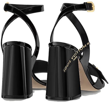 (Women) Louis Vuitton Shake 'Smooth Patent Gold Buckle Black' Sandal 1AB2MQ Shop (Women) Louis Vuitton Shake 'Smooth Patent Gold Buckle Black' Sandal 1AB2MQ