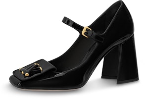 (Women) Louis Vuitton Shake Black 'Patent Buckle Mary Jane Block Heel' 1ABUOZ (Women) Louis Vuitton Shake Black 'Patent Buckle Mary Jane Block Heel' 1ABUOZ