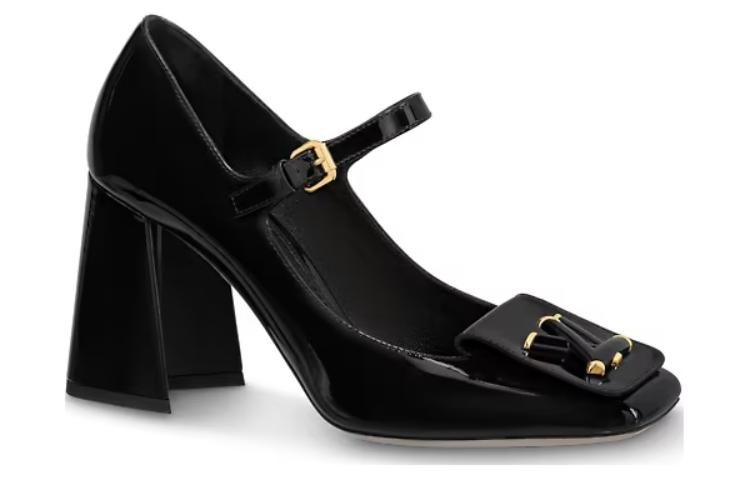 Order (W) 路易威登 黑色漆皮玛丽珍鞋方跟 女鞋 1ABUOZ