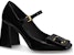(W) Louis Vuitton Shake Hitam 'Patent Buckle Mary Jane Tumit Blok' 1ABUOZ