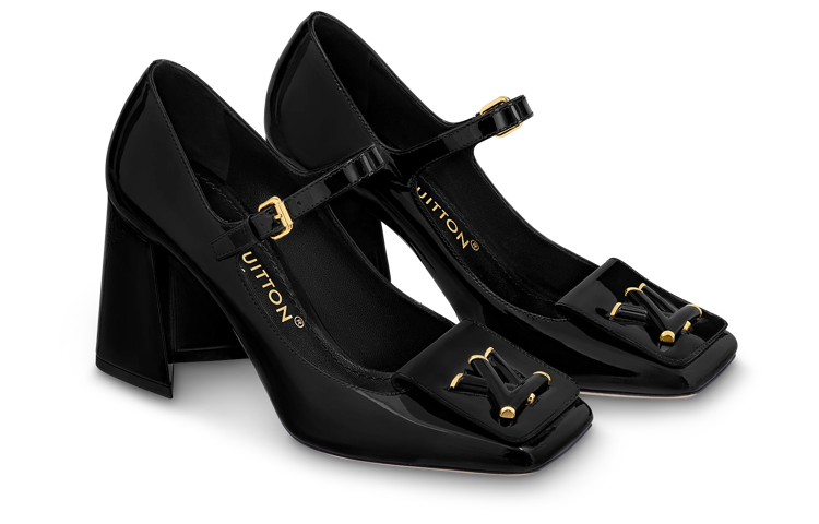Lookbook (W) 路易威登 黑色漆皮玛丽珍鞋方跟 女鞋 1ABUOZ