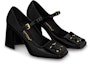 Lookbook (W) Louis Vuitton Shake Hitam 'Patent Buckle Mary Jane Tumit Blok' 1ABUOZ
