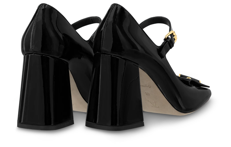 Shop (W) 路易威登 黑色漆皮玛丽珍鞋方跟 女鞋 1ABUOZ