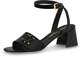 (Women) Louis Vuitton Shake Calfskin 'Block Heel Fashion Slides' Black 1ABVU8 (Women) Louis Vuitton Shake Calfskin 'Block Heel Fashion Slides' Black 1ABVU8