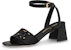 (W) Louis Vuitton Shake Calfskin 'Sandal Tinggi Fesyen Tumit Blok' Hitam 1ABVU8