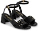 Lookbook (W) Louis Vuitton Shake Calfskin 'Sandal Tinggi Fesyen Tumit Blok' Hitam 1ABVU8