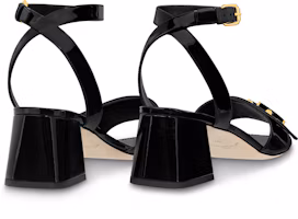 Shop (Women) Louis Vuitton Shake Calfskin 'Block Heel Fashion Slides' Black 1ABVU8