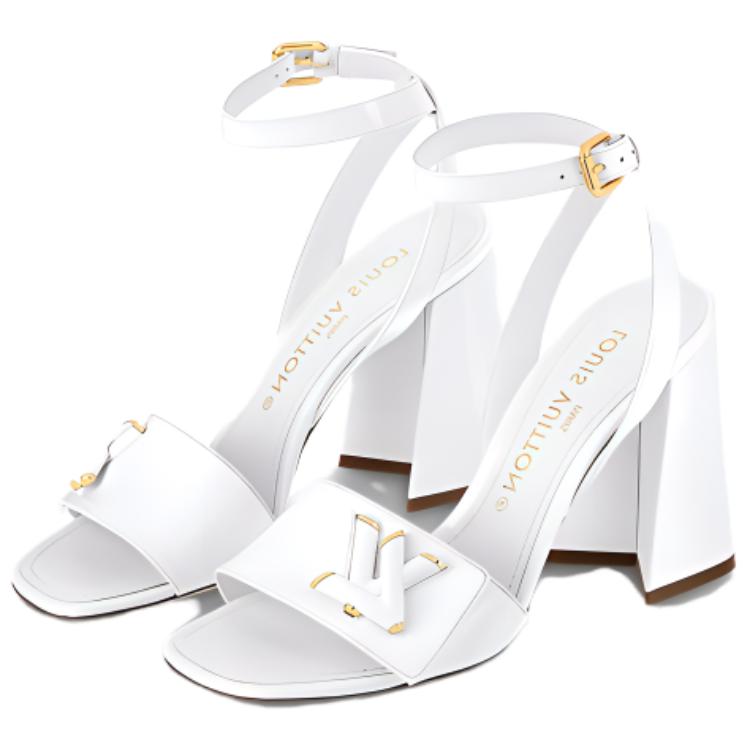Order (Women) Louis Vuitton Shake Leather Open-Toe Sandal 'White' 1AB2N1