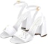 Order (W) Louis Vuitton Shake Sandal Kulit Hujung Terbuka 'Putih' 1AB2N1