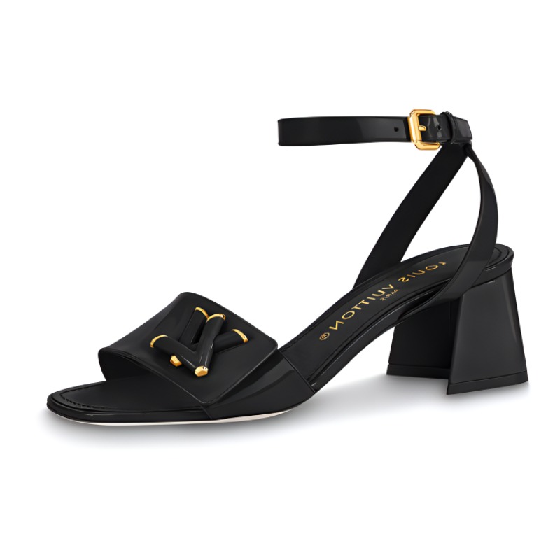 (Women) Louis Vuitton Shake Sandal 'Black Leather Buckle' 1AB0YN
