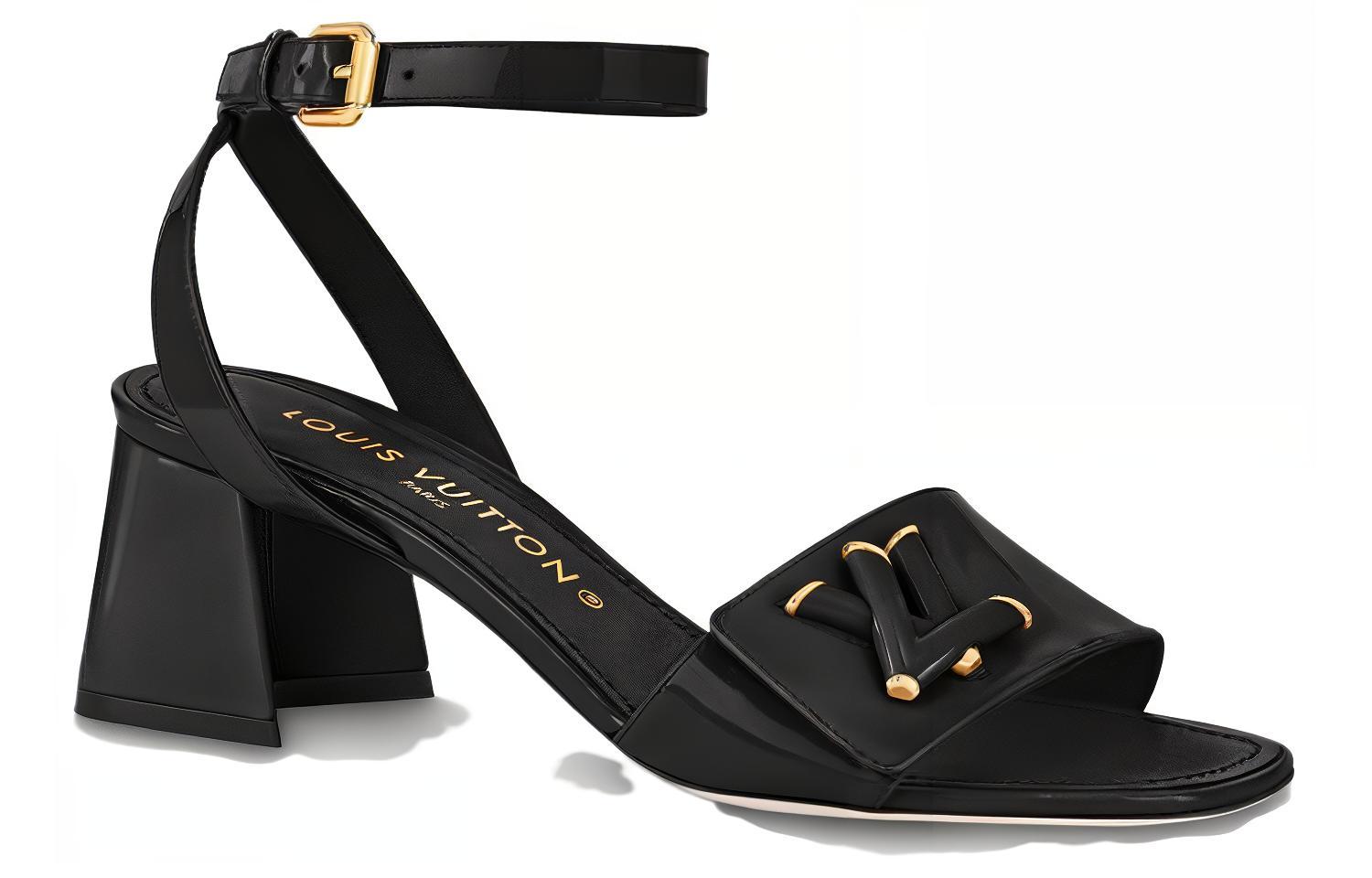 Order (Women) Louis Vuitton Shake Sandal 'Black Leather Buckle' 1AB0YN