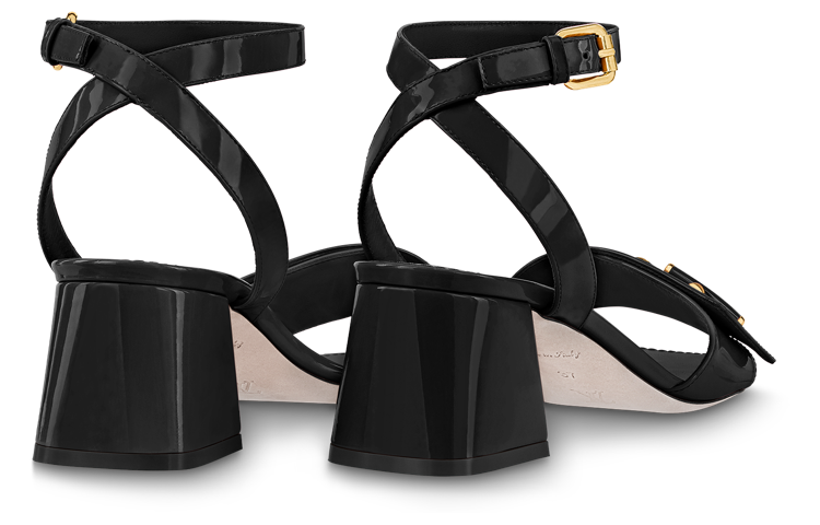 Lookbook (Women) Louis Vuitton Shake Sandal 'Black Leather Buckle' 1AB0YN