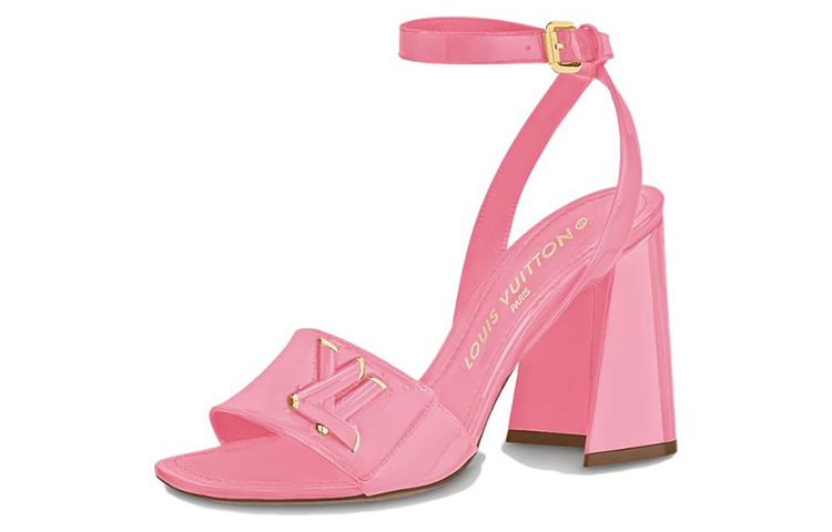 Buy (W) Louis Vuitton Shake Sandal ''Roze Lakleer met Gouden Gesp'' 1AB2NZ