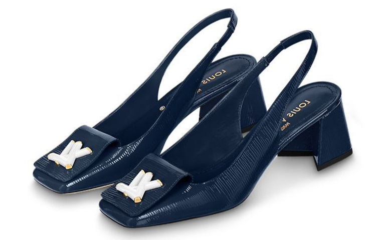 Lookbook (Women) Louis Vuitton Shake Slingback Pumps 'Navy' 1ABH7X