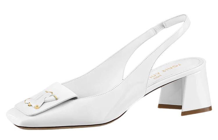 (Women) Louis Vuitton Shake Slingback Pumps 'White' 1AB0UP