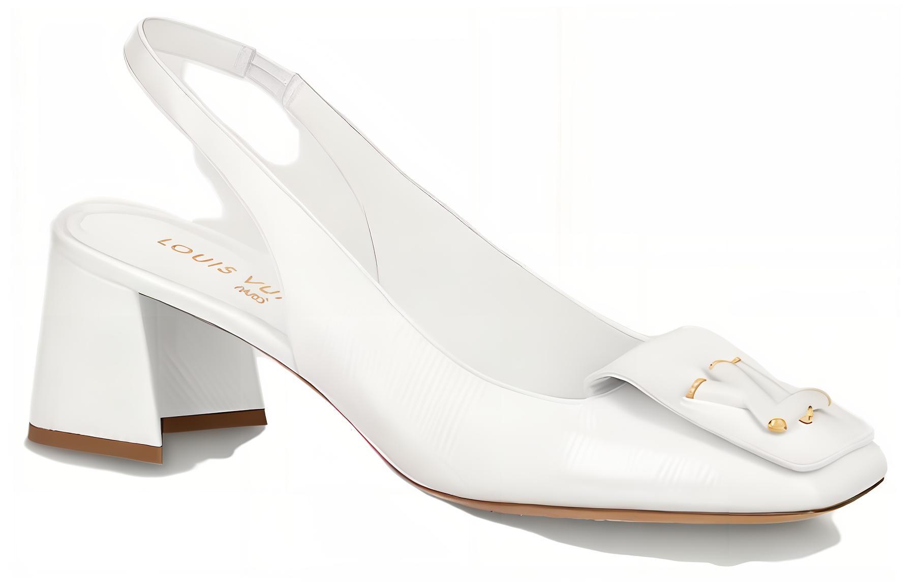 Order (W) 路易威登Shake白色露跟高跟鞋 1ABH59