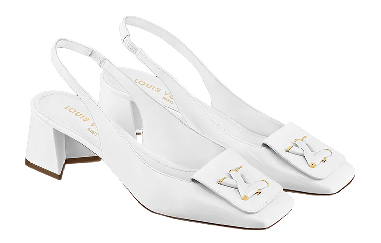 Lookbook (Women) Louis Vuitton Shake Slingback Pumps 'White' 1AB0UP