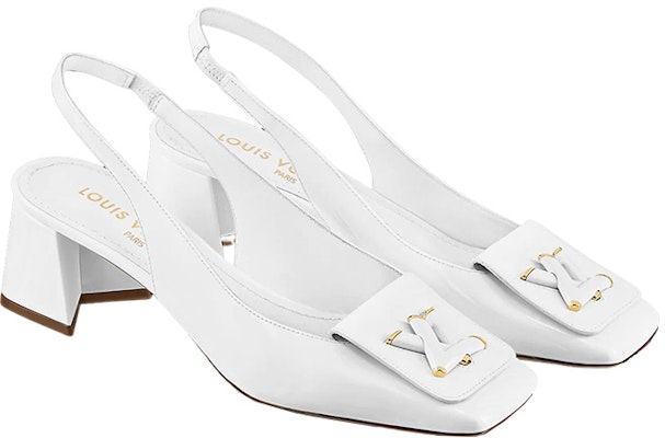 (Women) Louis Vuitton Shake Slingback Pumps 'White' 1AB0UP Lookbook (Women) Louis Vuitton Shake Slingback Pumps 'White' 1AB0UP