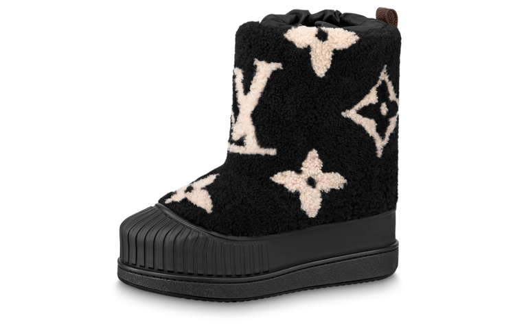 (Women) Louis Vuitton Shearling Lined Bootie 'Black' 1AACJK