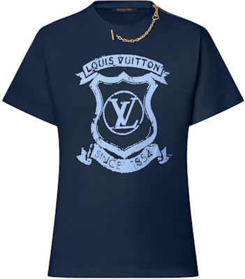 (W) 路易威登盾牌标志印花短袖圆领T恤 女款 SS25 1AI470 Order (W) 路易威登盾牌标志印花短袖圆领T恤 女款 SS25 1AI470
