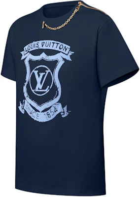 (W) 路易威登盾牌标志印花短袖圆领T恤 女款 SS25 1AI470 Shop (W) 路易威登盾牌标志印花短袖圆领T恤 女款 SS25 1AI470