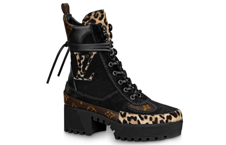 (W) LV shoes Martin boots 'Black Leopard' 圖 2